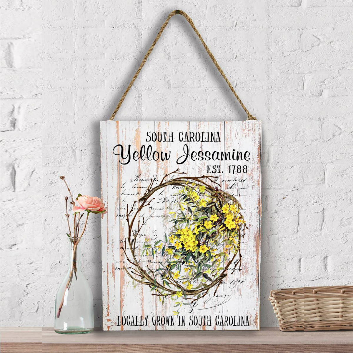 South Carolina State Flower Jessamine Wall Decor