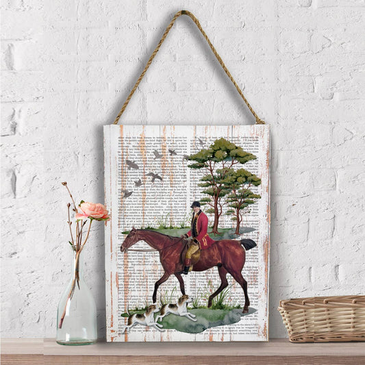 Vintage Fox Hunting Horses Wall Decor