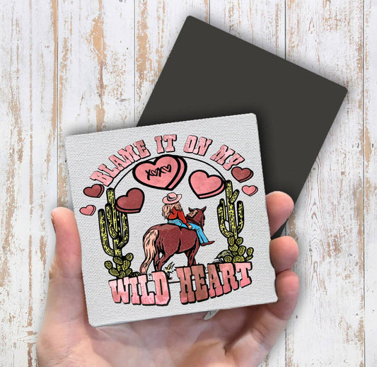 Valentine Wild Heart Western Magnet Fridge - Sets of 2