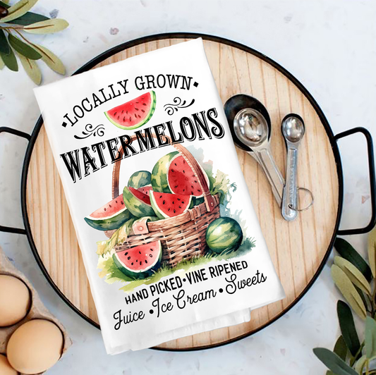 Locally Grown Watermelon  Tea Towel