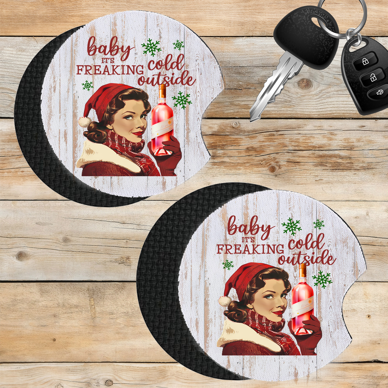 Car Coaster Christmas Funny Baby its Cold Outside