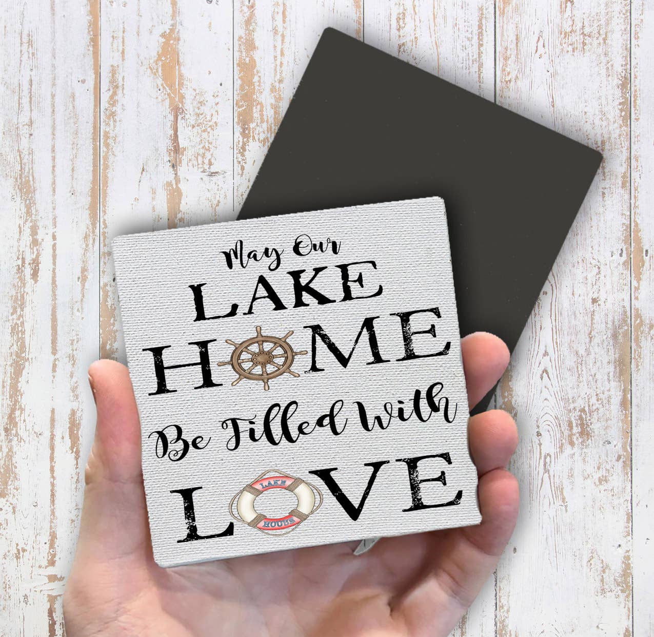 May our Lake Home by filled with Love Magnet Fridge - Sets of 2