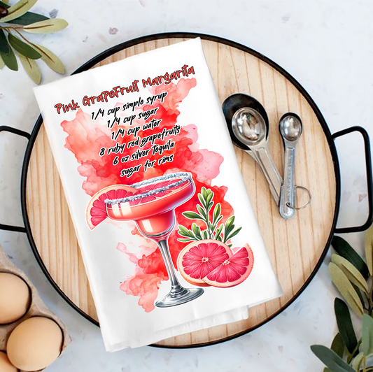 Summer Cocktail Grapefruit Margarita Tea Towel