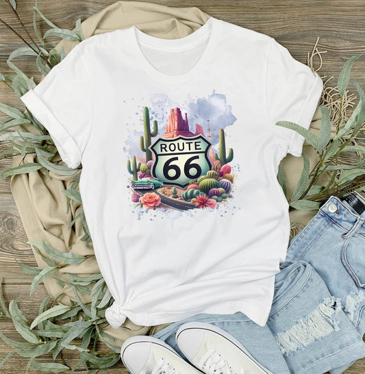 Route 66 Desert Cactus  T-Shirt