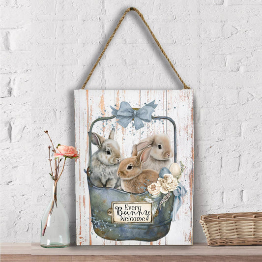 Easter Every Bunny Welcome Farmhouse Wall Decor