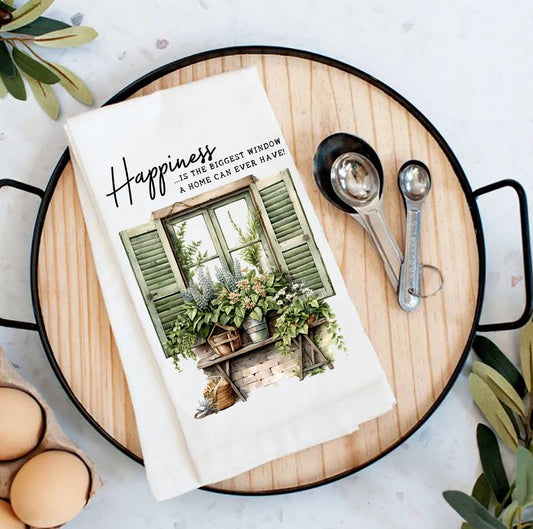 Happens is the Biggest Window Flour Sack Tea Towel