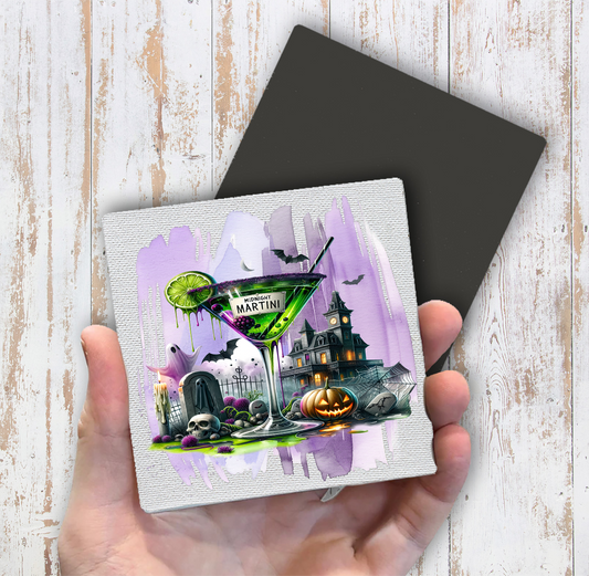 Halloween Midnight Martini Magnet Fridge (Set of 2)