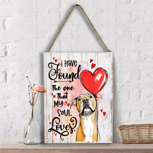 Dog Boxer Found My Love Valentine Wall Decor