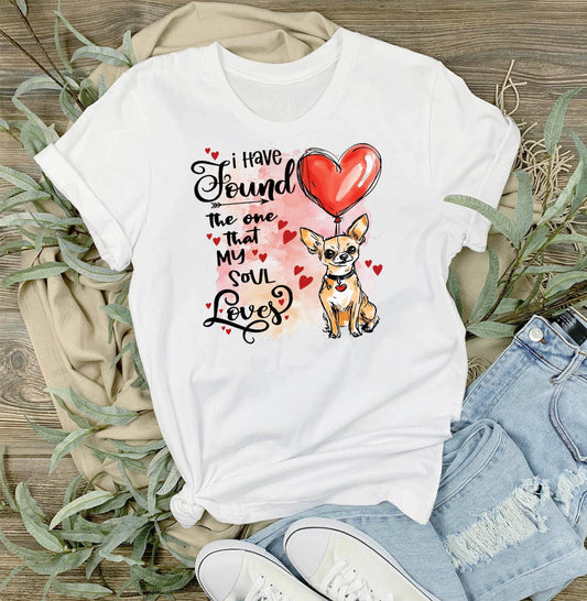 Dog Chihuahua Found My Love Valentine T-Shirt