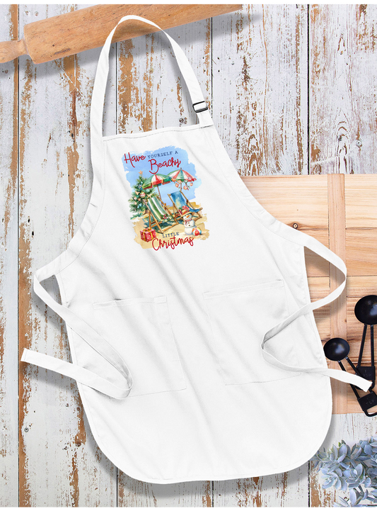 Coastal Have a Beachy Christmas Apron