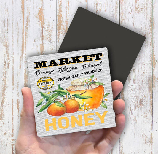 Farmers Orange Blossom Honey  Magnet Fridge - Sets of 2