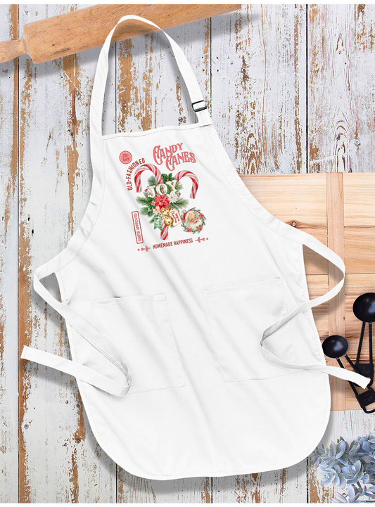 Christmas Old Fashion Candy Cane Apron