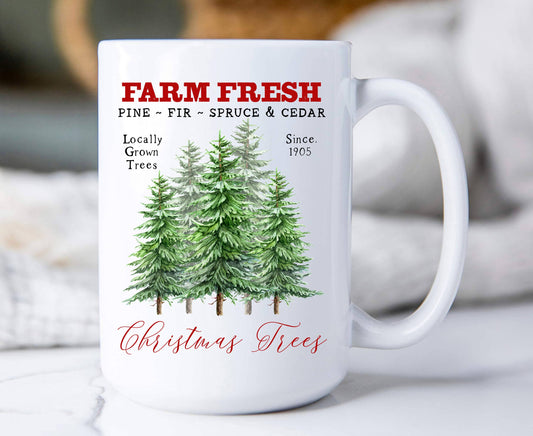 Christmas Trees Farm Fresh Coffee Mug