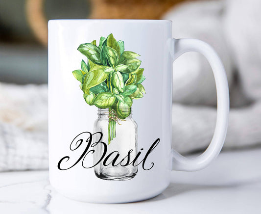 Farm Fresh Herbs Basil  Coffee Mug