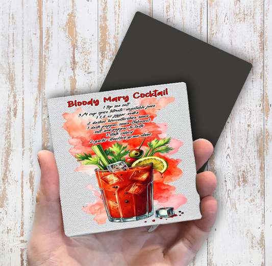Summer Cocktail Bloody Mary Magnet Fridge (Set of 2)