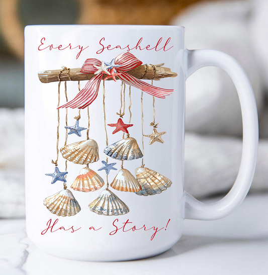 Every Seashell as a Story Beach  Coffee Mug