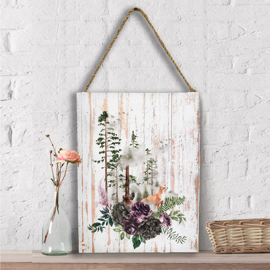 Fox Forest Trees Nature Wall Decor
