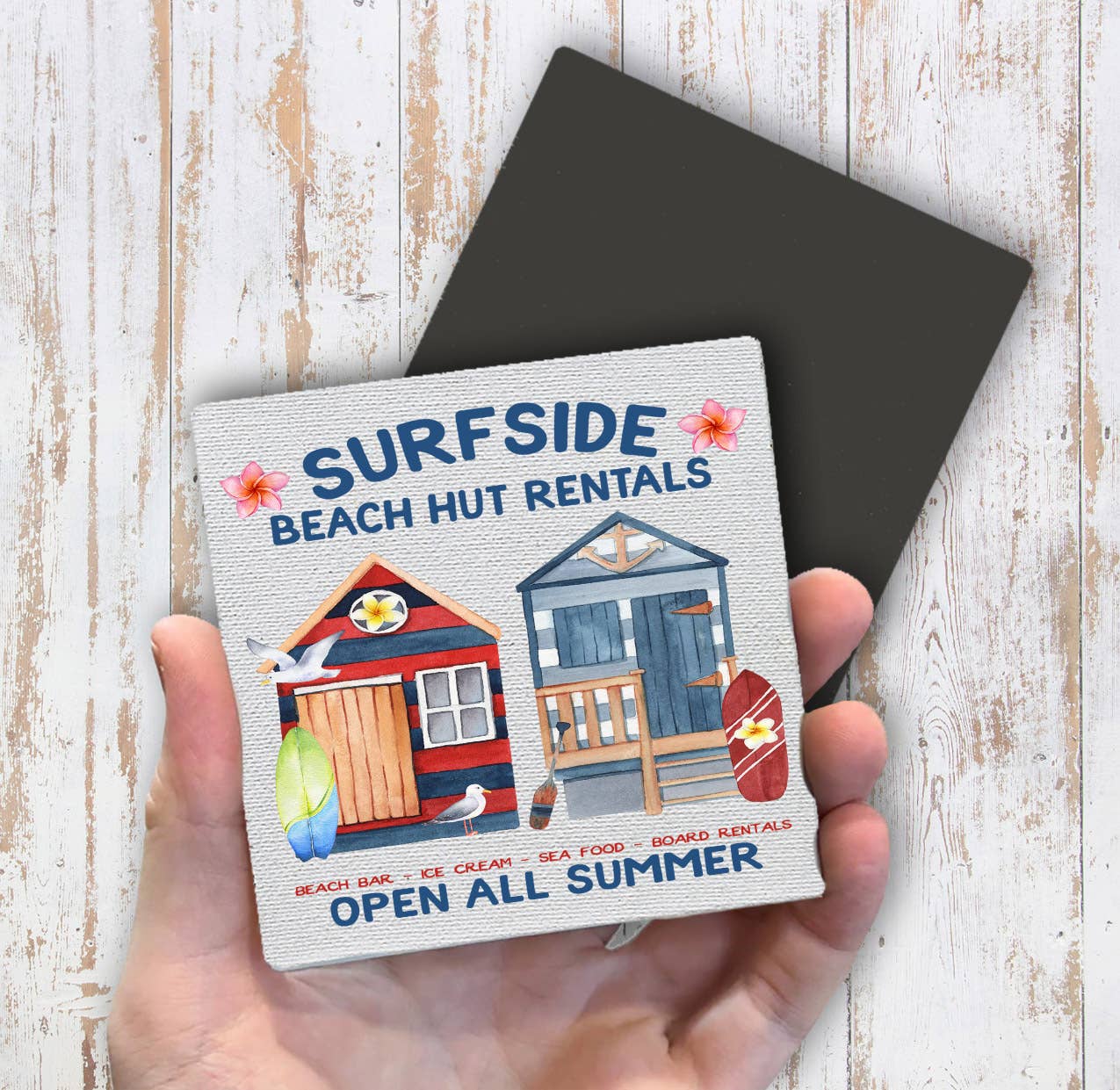 Surfside Beach Rentals Ocean Summer Magnet Fridge - Sets of 2