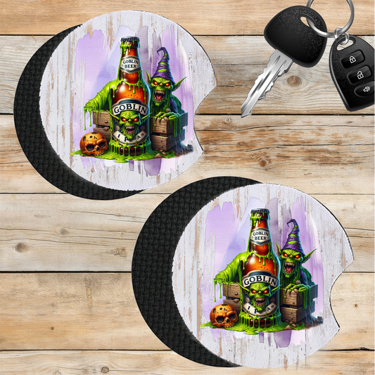 Car Coaster Halloween Goblin Beer