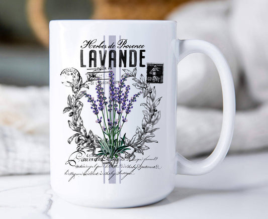 Vintage French Lavender  Coffee Mug