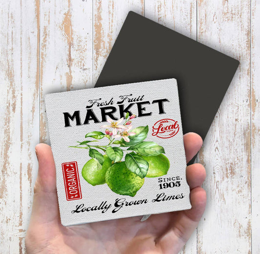 Farmhouse Organic Limes Market  Magnet Fridge - Sets of 2