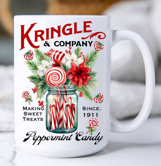 Christmas Kringle Peppermint Candy Coffee Mug