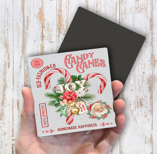Christmas Old Fashion Candy Cane Magnet Fridge (Set of 2)