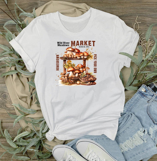 Wild River Mushroom Market T-Shirt