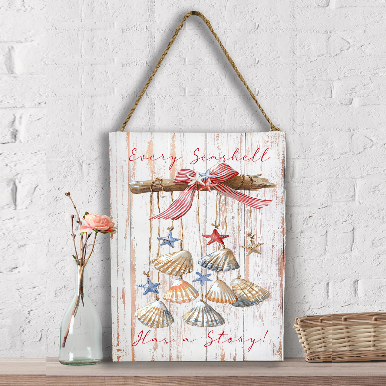 Every Seashell as a Story Beach  Wall Decor