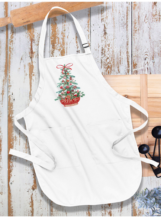 Christmas Chinoiserie Christmas Tree Apron