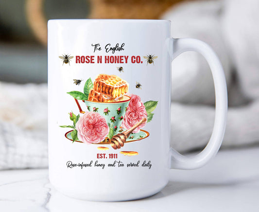 Rose & Honey English Tea Cup  Coffee Mugs