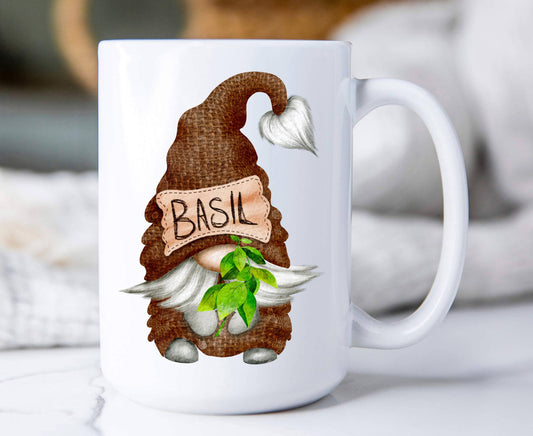 Gnome Herbs Basil  Coffee Mug