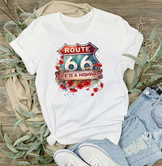 Route 66 Life is a Highway  T-Shirt