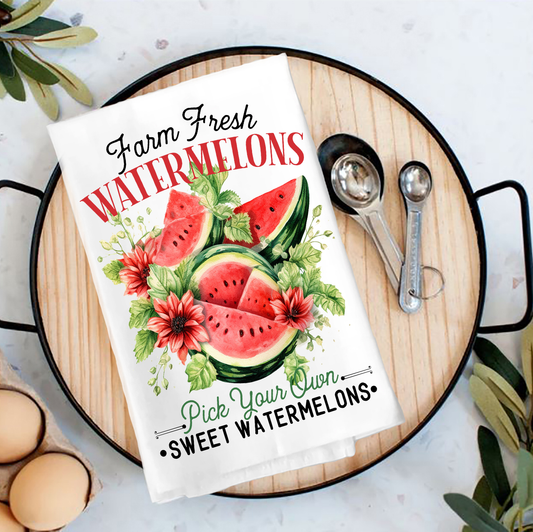 Farm Fresh Watermelon  Tea Towel