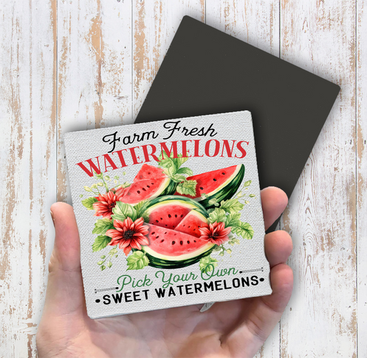 Farm Fresh Watermelon  Magnet Fridge (Set of 2)