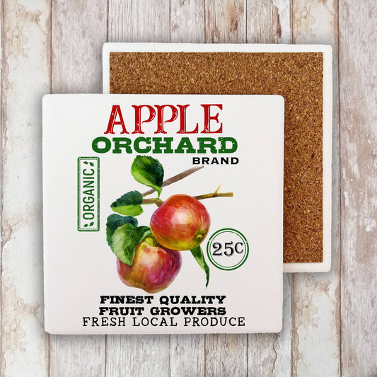 Farmhouse Apple Orchard Organic Stone Coaster