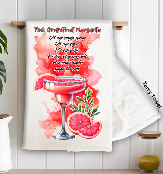 Summer Cocktail Grapefruit Margarita Kitchen Terry Towel