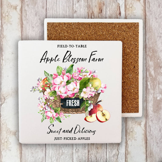 Apple Blossom Farm  Stone Coaster