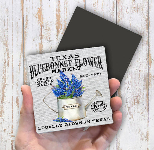 Texas State Flower Bluebonnet Souvenir Magnet Fridge - Sets of 2