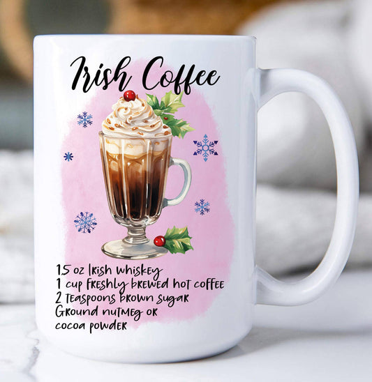 Christmas Cocktail irish Coffee Recipe Coffee Mug