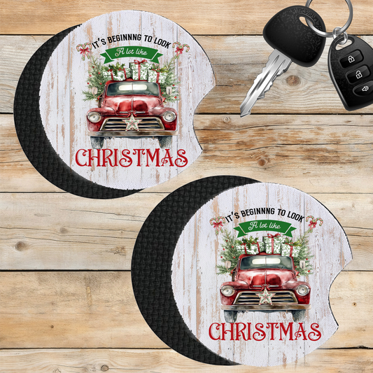 Car Coaster Beginning to Look Like Christmas