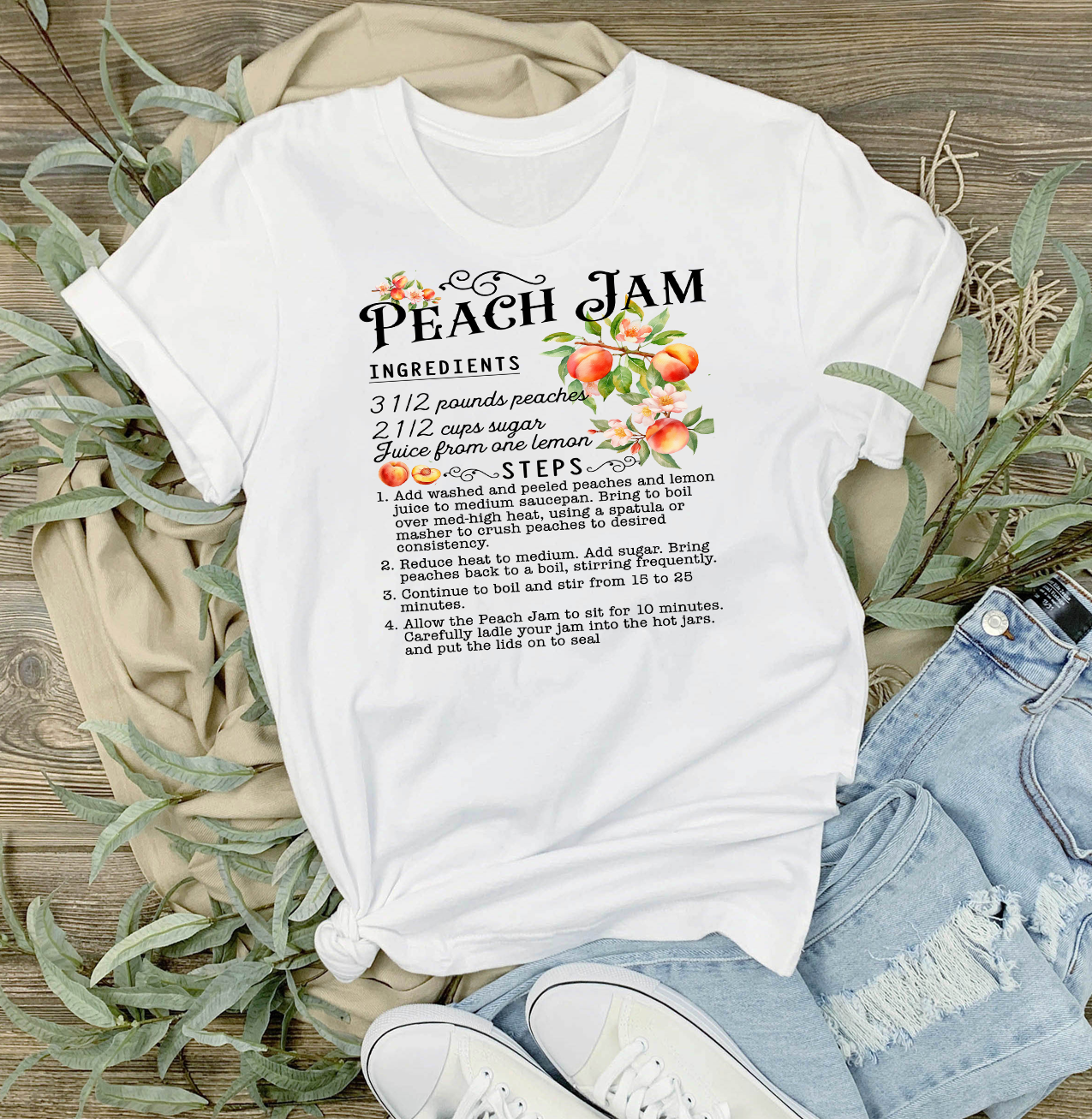 Fresh Peach Jam Recipe  T-Shirt