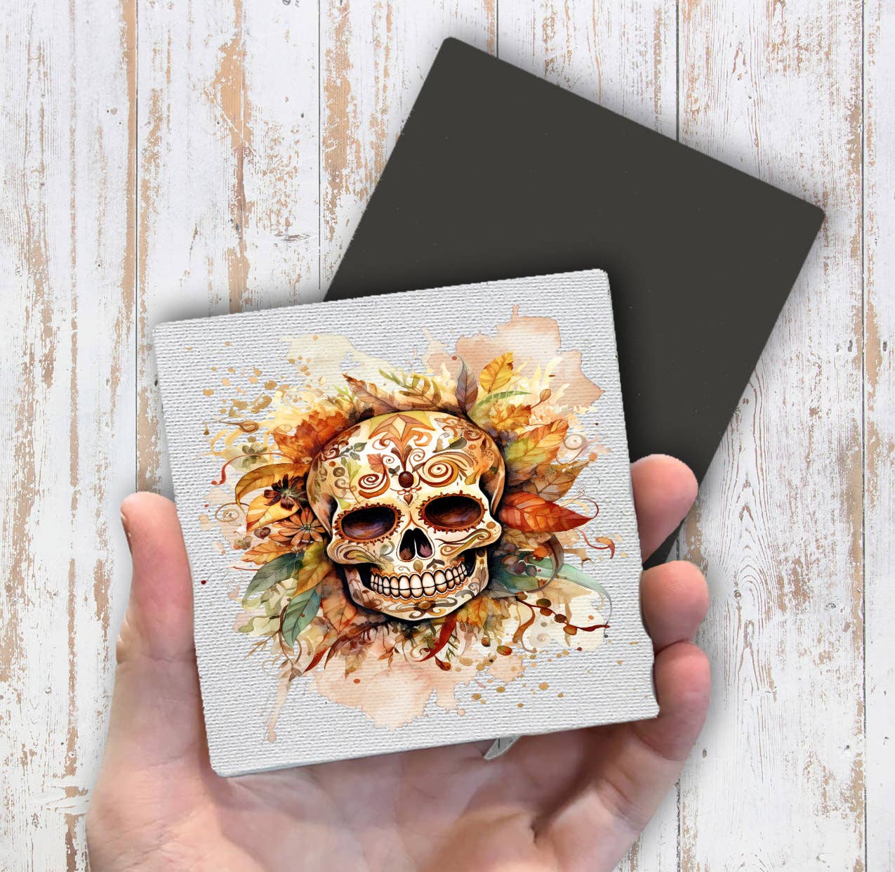 Day of the Dead Sugar Skull Magnet Fridge - Sets of 2