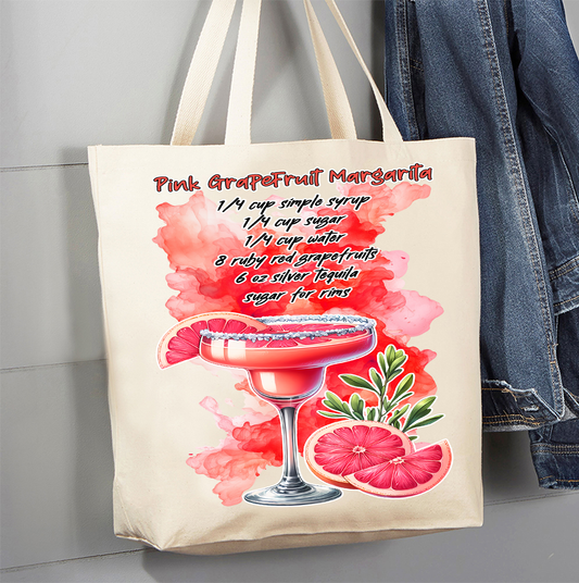 Summer Cocktail Grapefruit Margarita Canvas Tote Bag