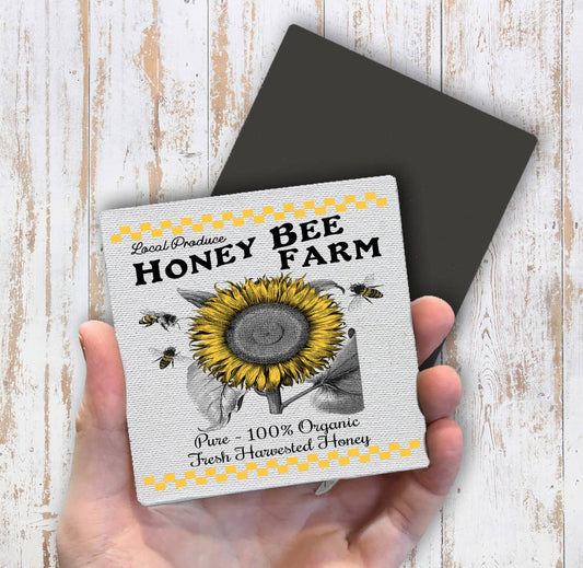 Honey Bee Farms Sunflower Magnet Fridge - Sets of 2