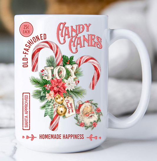 Christmas Old Fashion Candy Cane Coffee Mug
