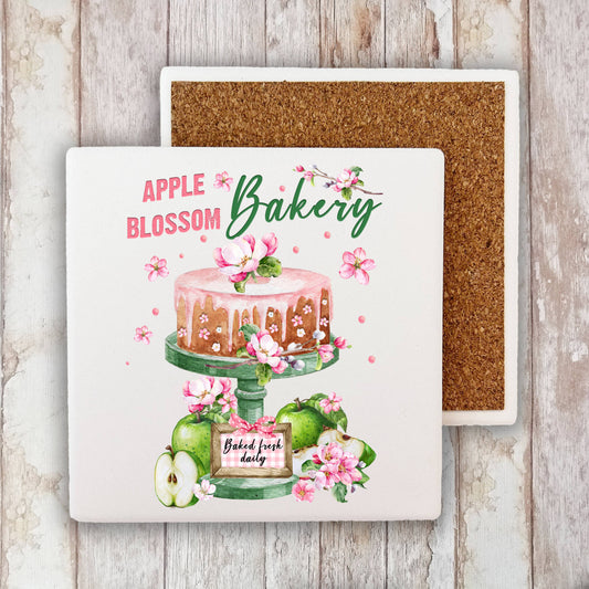 Apple Blossom Bakery Farmhouse Stone Coaster