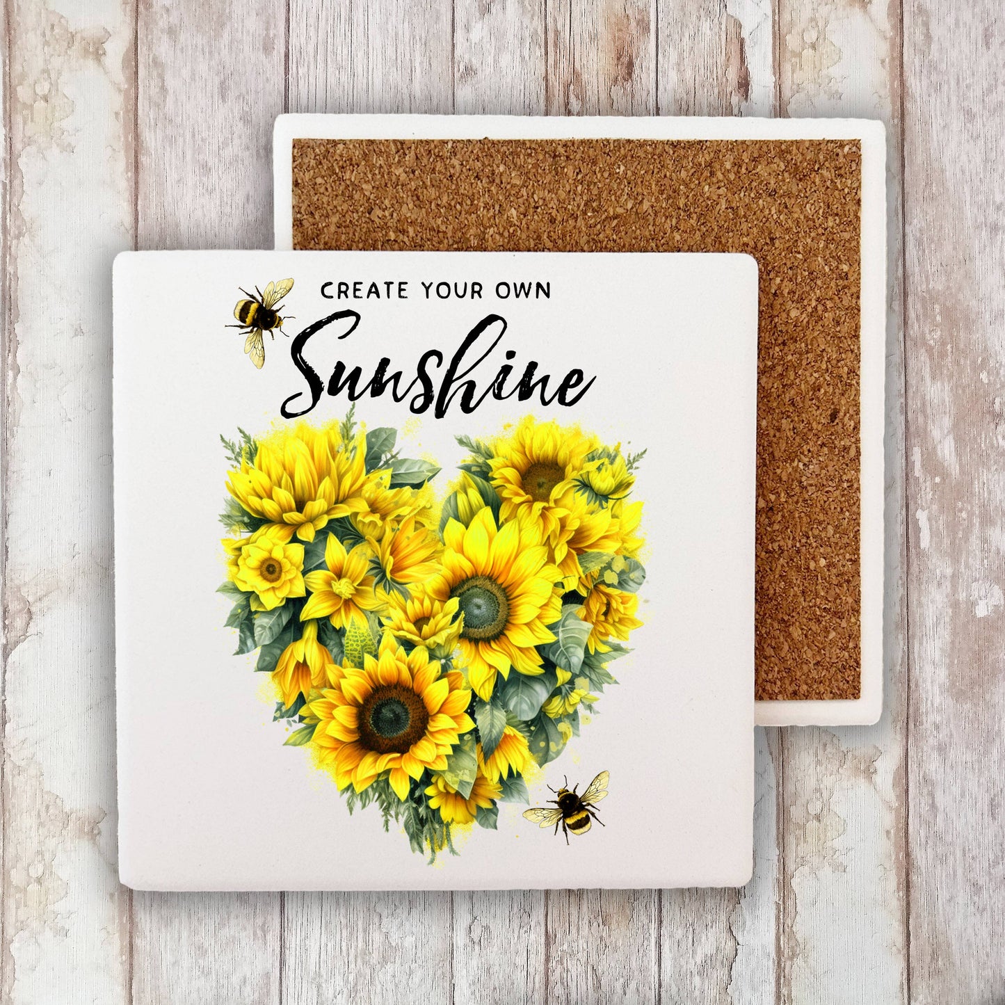 Sunflower Create your own Sunshine Stone Coaster