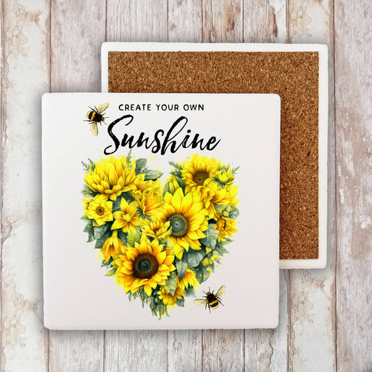 Sunflower Create your own Sunshine Stone Coaster