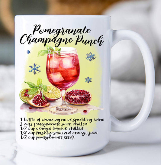 Christmas Cocktail Pomegrante Punch Coffee Mug